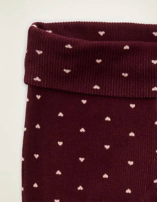 AE Luxe Plush Waffle Foldover Flare Pant