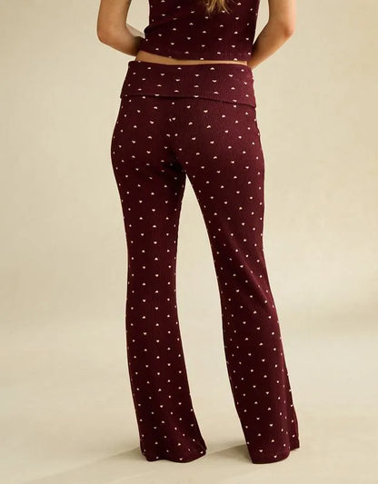 AE Luxe Plush Waffle Foldover Flare Pant