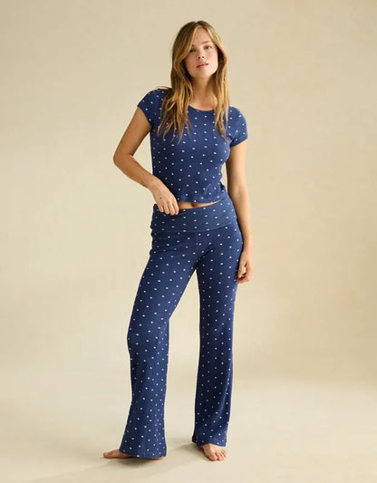 AE Luxe Plush Waffle Foldover Flare Pant