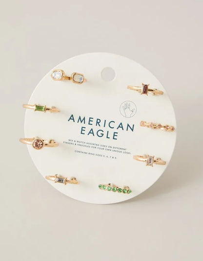 AE Delicate Rings 8-Pack
