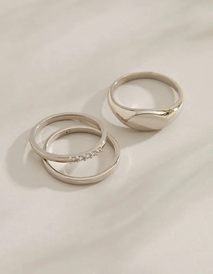 AE Keepers Collection Platinum Plated Ring 3-Pack