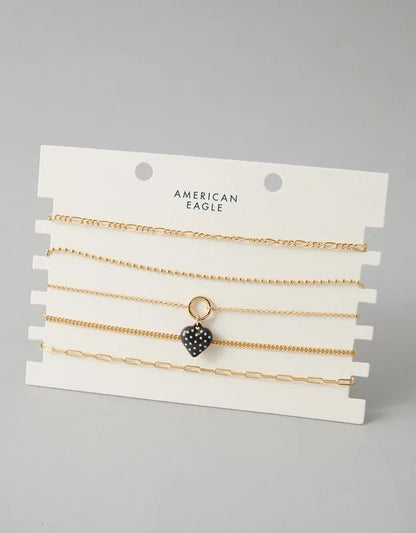 AEO Brown Dot Necklace 5-Pack