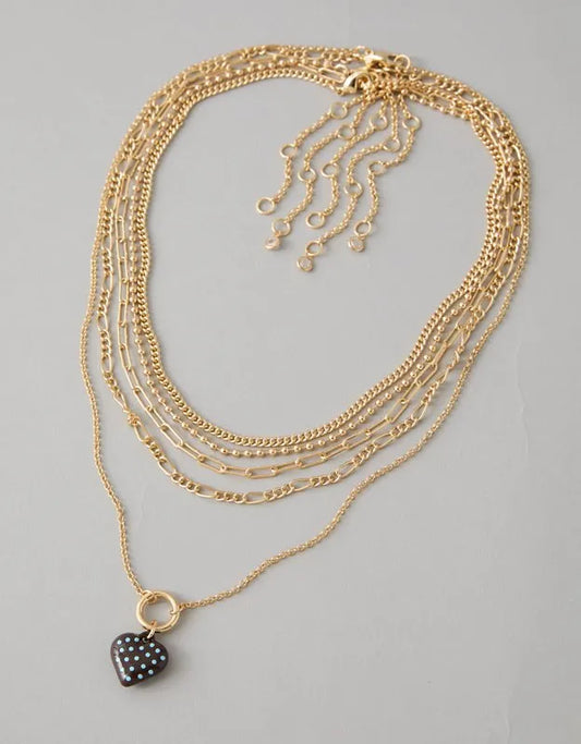 AEO Brown Dot Necklace 5-Pack