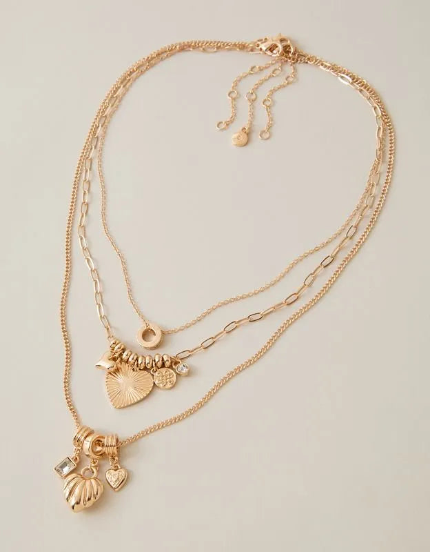 AEO Heart Necklace 3-Pack