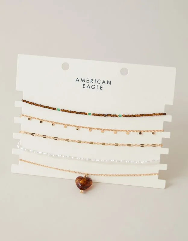 AEO Resin Heart Choker 5-Pack