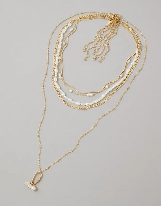 AE Heart & Pearl Necklace 5-Pack