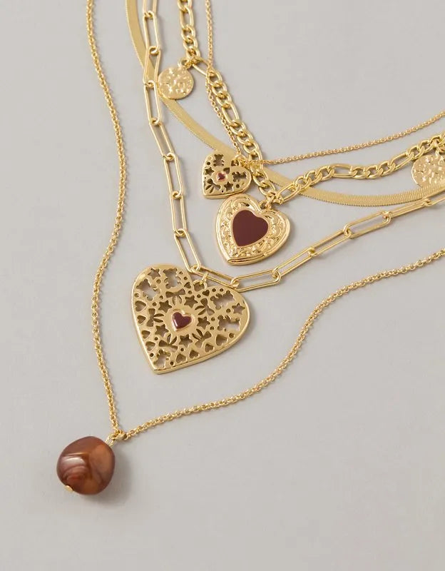 AE Heirloom Heart Necklace 5-Pack
