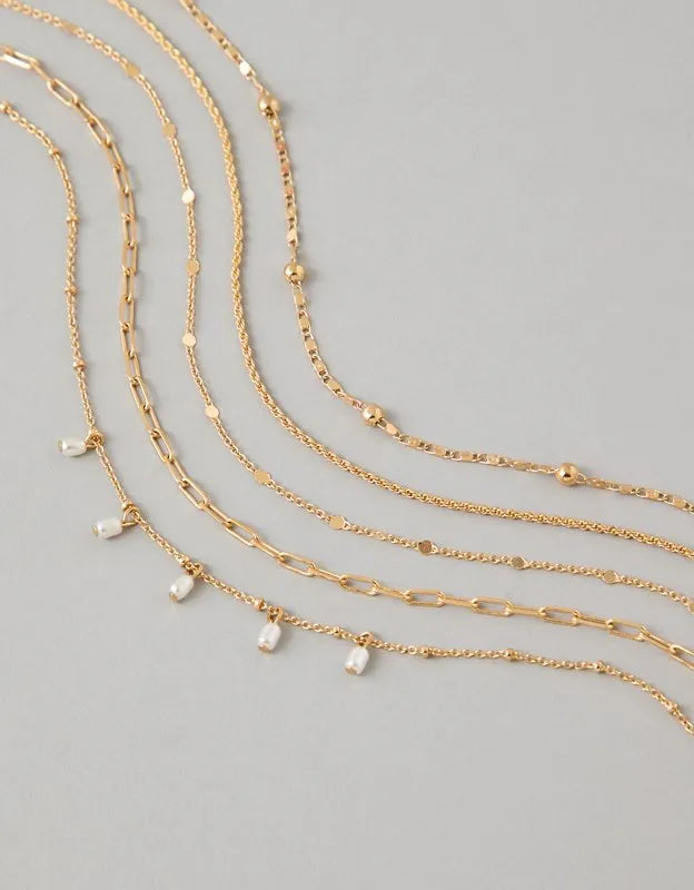 AE Pearl Choker Necklace 5-Pack