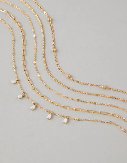 AE Pearl Choker Necklace 5-Pack