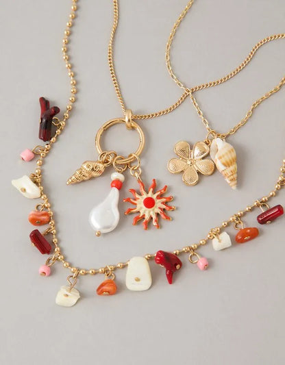 AE Peach Coral Necklace 3-Pack