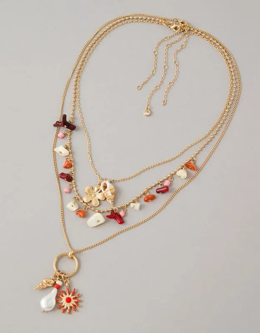 AE Peach Coral Necklace 3-Pack