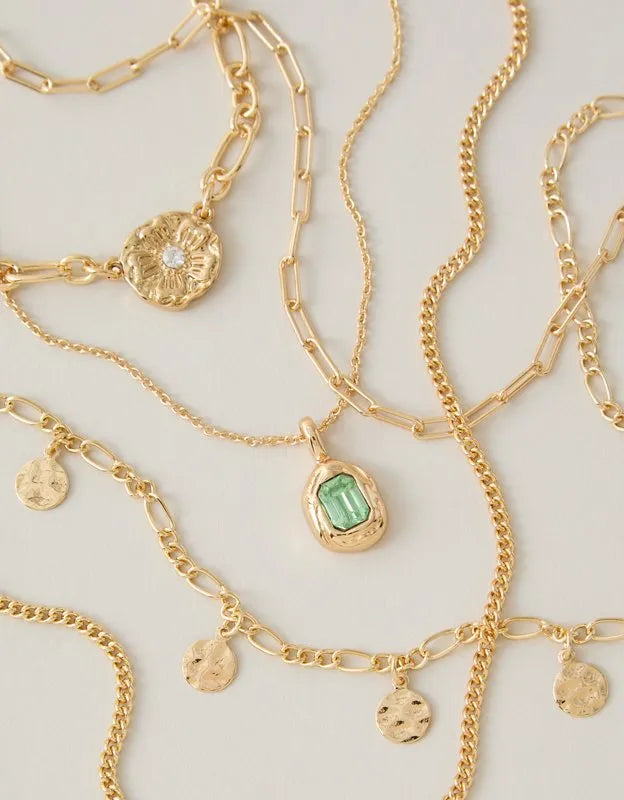AE Green Stone Necklace 5-Pack