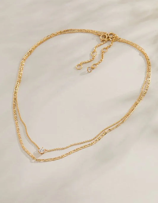 AE Keepers Collection 14K Gold Plated Necklace 2-Pack