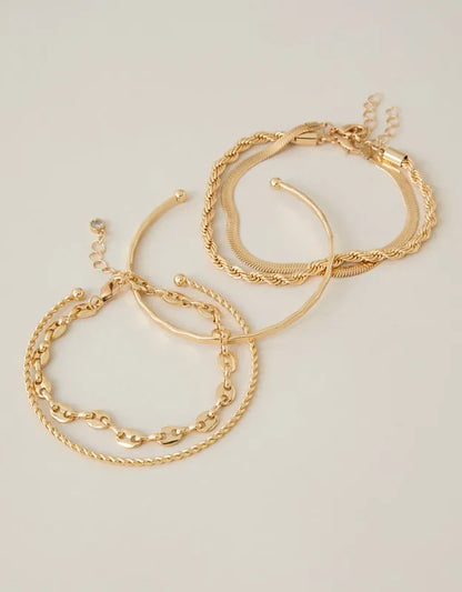 AEO Chain & Cuff Bracelet 5-Pack