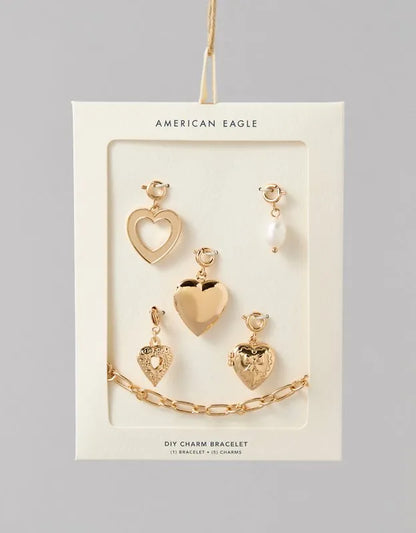 AEO Heart Charm Bracelet Kit 5-Pack