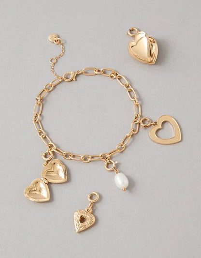AEO Heart Charm Bracelet Kit 5-Pack