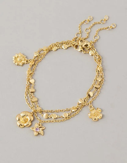 AE Floral Anklet 3-Pack