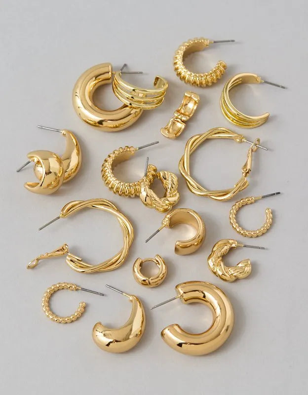 AEO Hoop Earrings 9-Pack