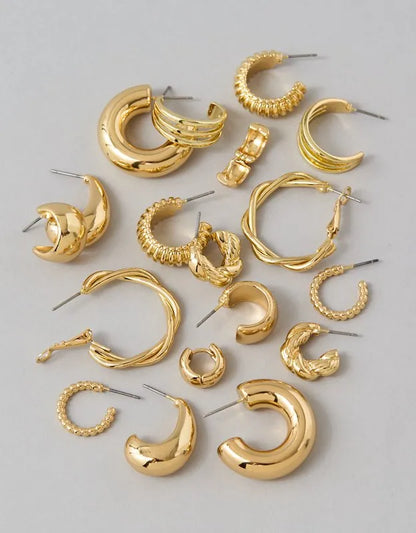 AEO Hoop Earrings 9-Pack