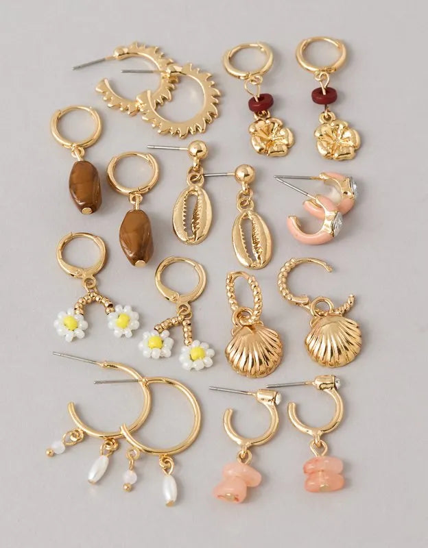 AE Orange Shell Earring 9-Pack