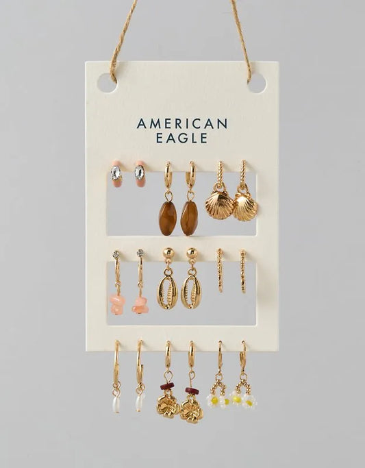 AE Orange Shell Earring 9-Pack