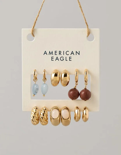 AE Blue & Brown Earring 6-Pack