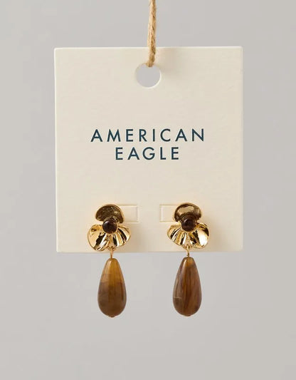 AE Brown Floral Earring