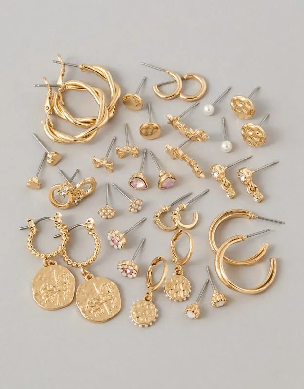 AE Faux Gold Earring 18-Pack