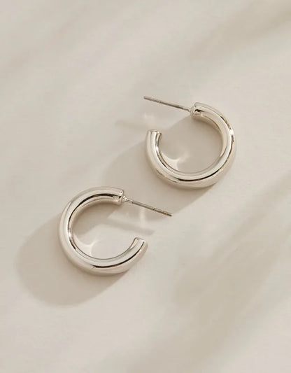 AE Keepers Collection Platinum Plated Hoop Earring