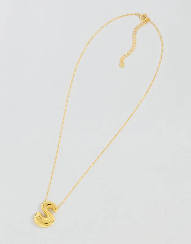 Athra Bubble Letter Necklace