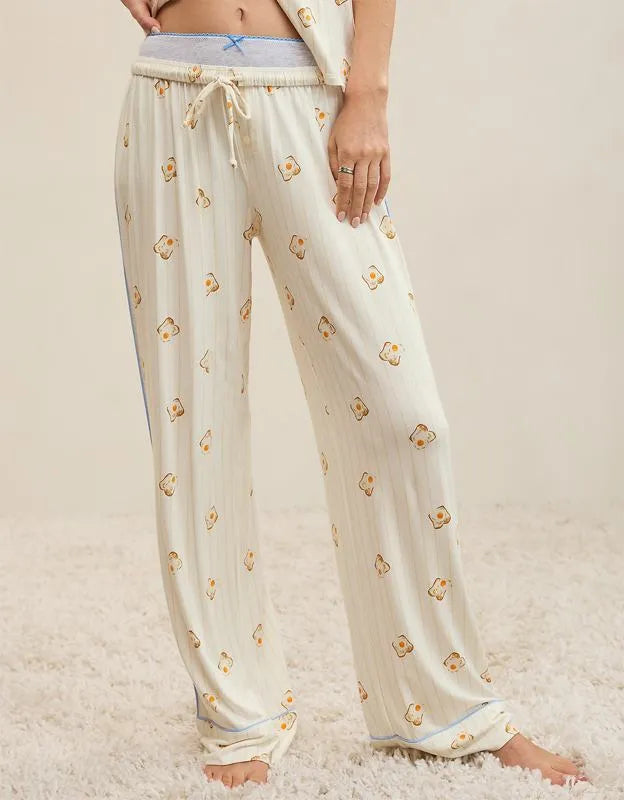 OVERSLEPT by Aerie Real Soft® Piping PJ Pant