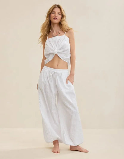 OVERSLEPT by Aerie Seersucker Balloon Pant