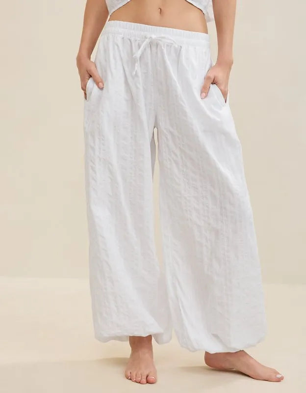 OVERSLEPT by Aerie Seersucker Balloon Pant