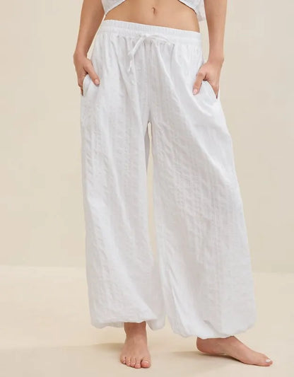 OVERSLEPT by Aerie Seersucker Balloon Pant