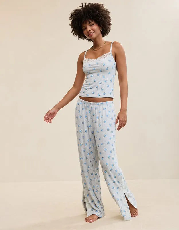 OVERSLEPT by Aerie Real Soft® Ribbed Trouser PJ