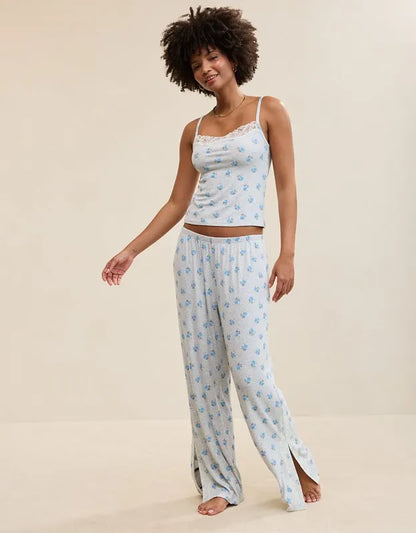 OVERSLEPT by Aerie Real Soft® Ribbed Trouser PJ