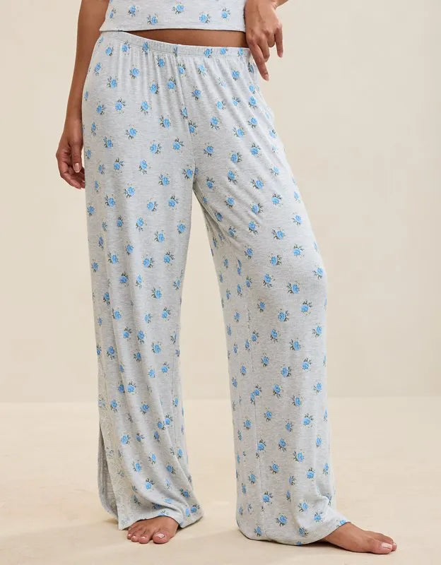 OVERSLEPT by Aerie Real Soft® Ribbed Trouser PJ