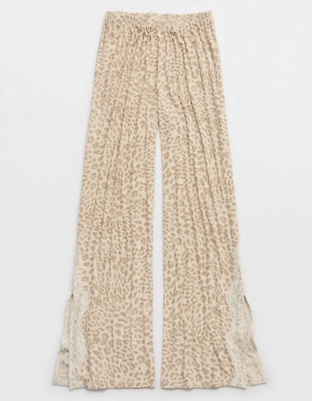 OVERSLEPT by Aerie Real Soft® Ribbed Trouser PJ