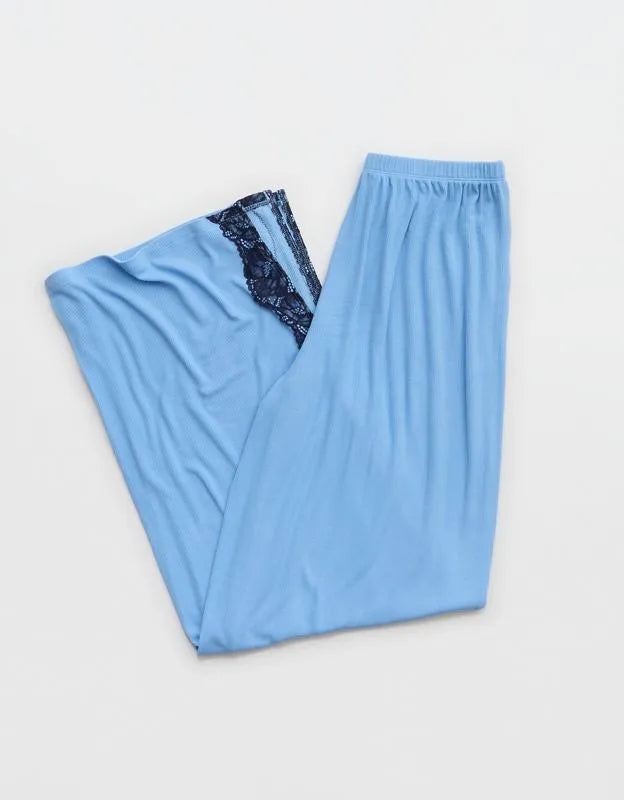 OVERSLEPT by Aerie Real Soft® Ribbed Trouser PJ