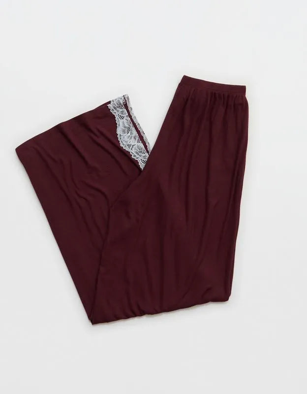 OVERSLEPT by Aerie Real Soft® Ribbed Trouser PJ