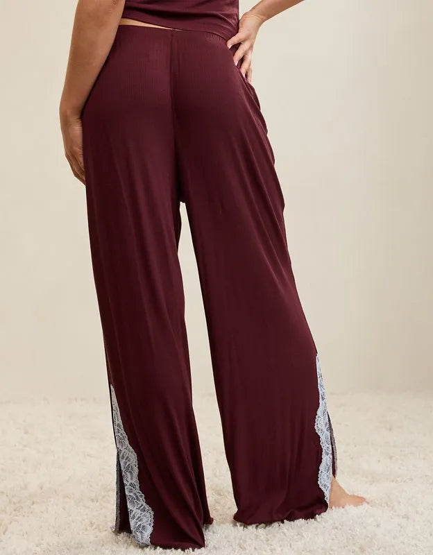 OVERSLEPT by Aerie Real Soft® Ribbed Trouser PJ