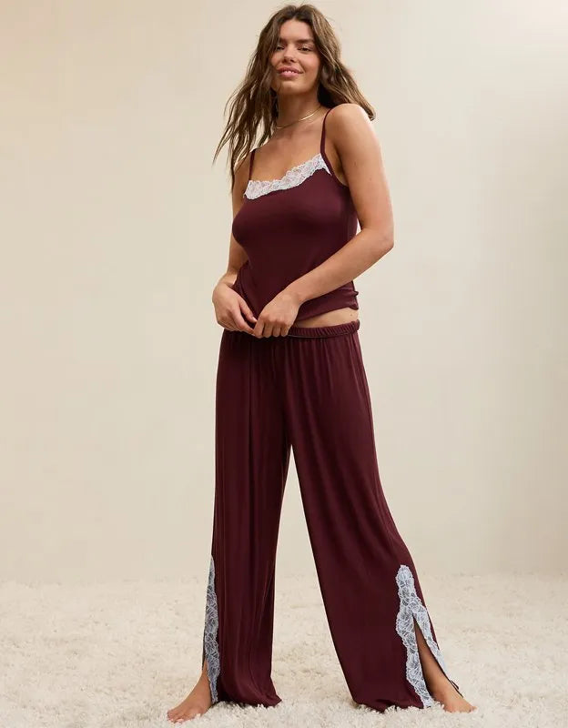 OVERSLEPT by Aerie Real Soft® Ribbed Trouser PJ