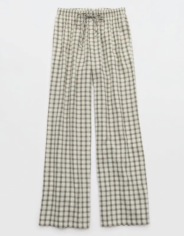 OVERSLEPT by Aerie Seersucker Trouser Pant