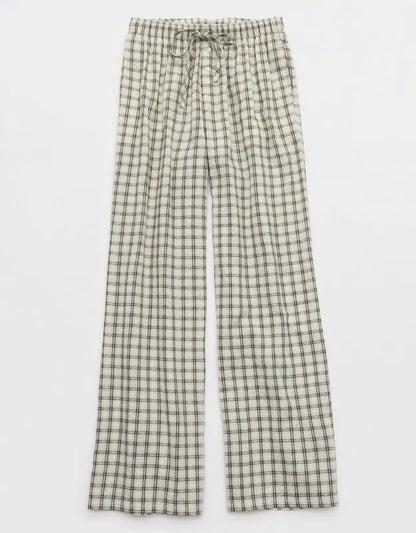 OVERSLEPT by Aerie Seersucker Trouser Pant