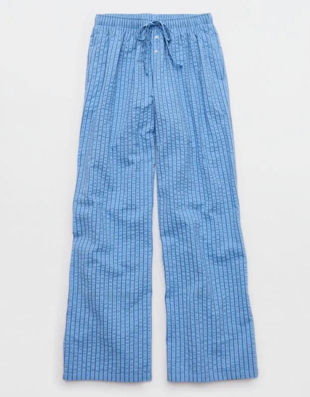 OVERSLEPT by Aerie Seersucker Trouser Pant