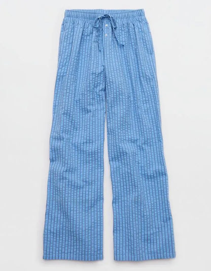 OVERSLEPT by Aerie Seersucker Trouser Pant