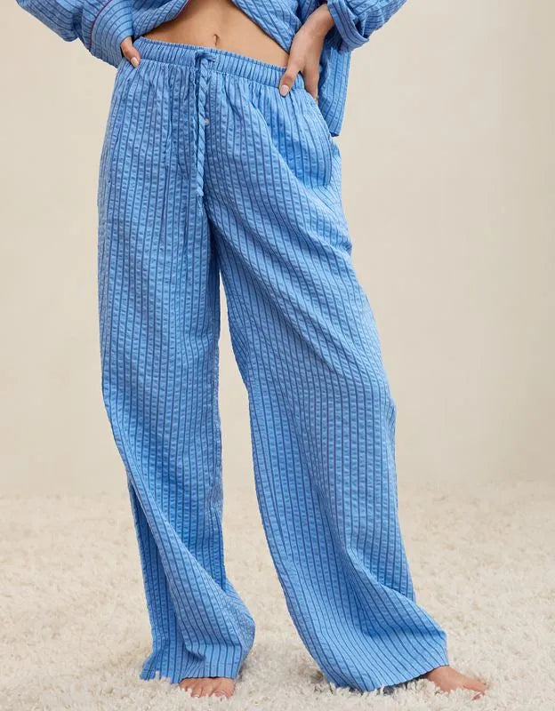 OVERSLEPT by Aerie Seersucker Trouser Pant