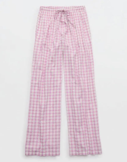 OVERSLEPT by Aerie Seersucker Trouser Pant