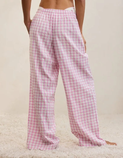OVERSLEPT by Aerie Seersucker Trouser Pant