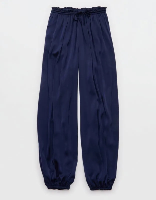 OVERSLEPT by Aerie Liquid Satin Balloon Pant